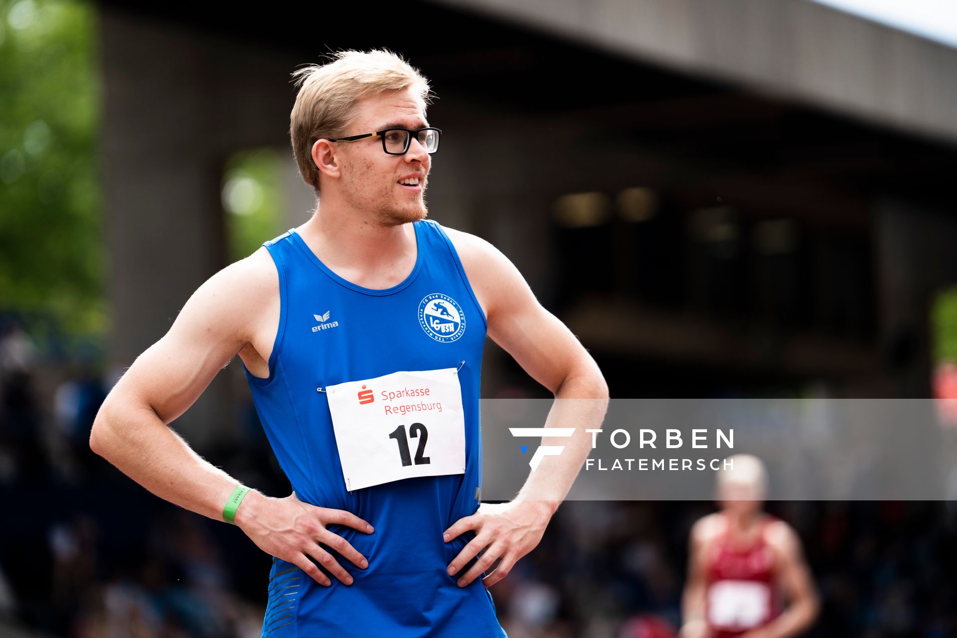 Johannes Nortmeyer (LG Bad Soden/Sulzbach/Neuenhain) ueber 400m am 04.06.2022 waehrend der Sparkassen Gala in Regensburg